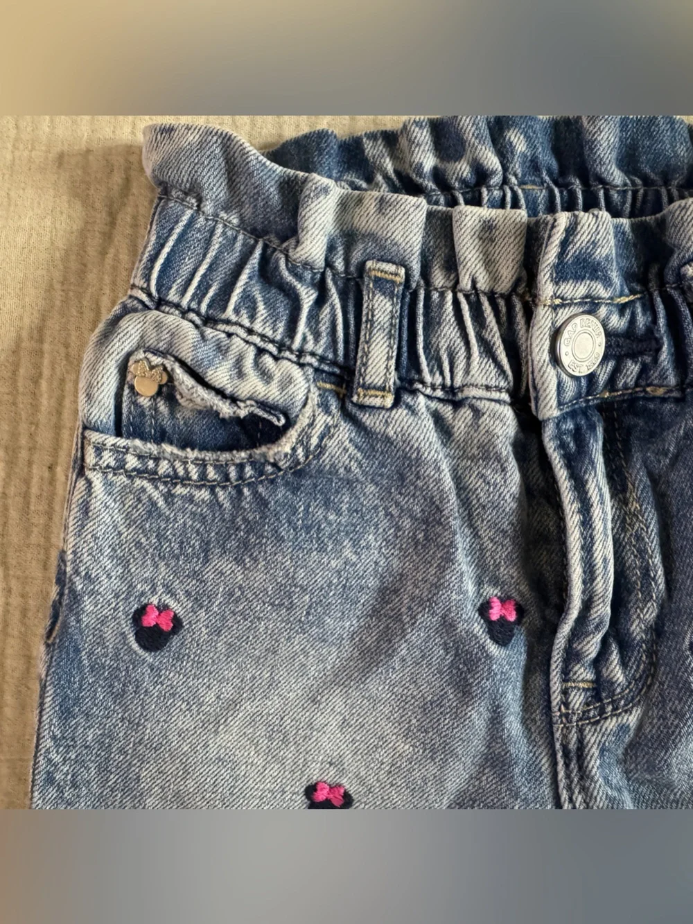 Baby GAP x Disney Minnie Mouse Embroidered Just Like Mom Jeans